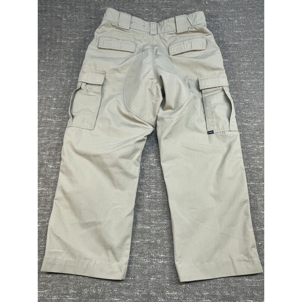 5.11 Tactical Pants Mens L 35.5-39 Tan Cargo Work Military Ripstop Flat Front